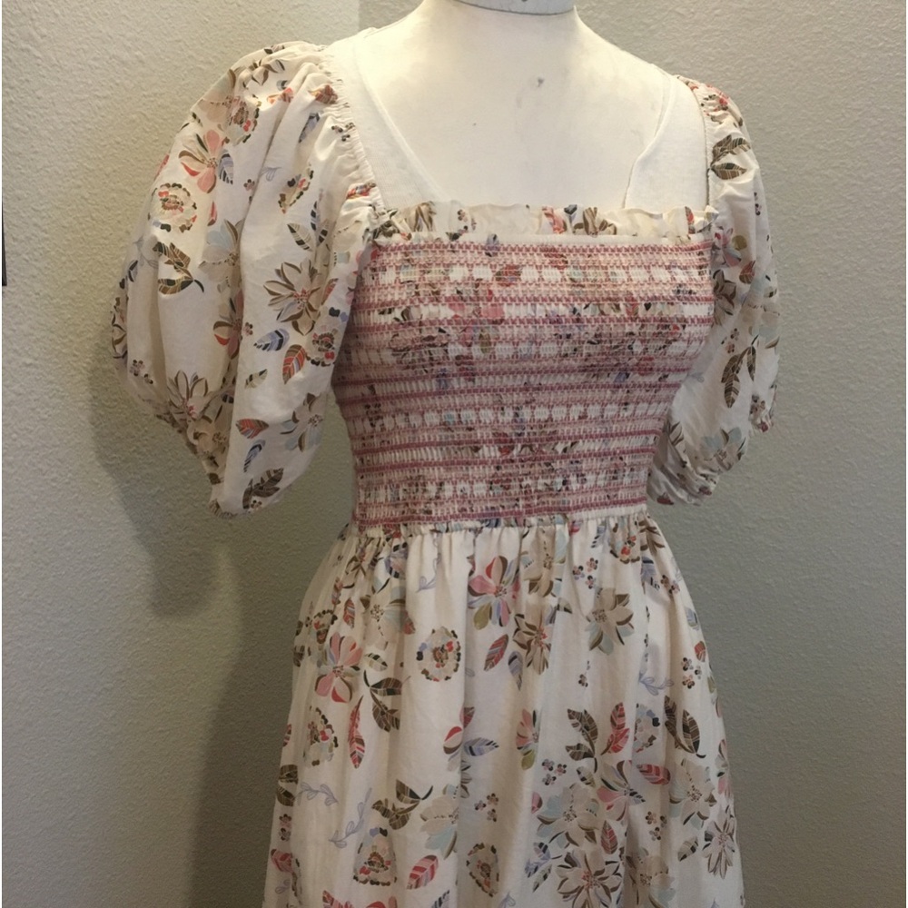 Cotton Smocked Moodie Dress